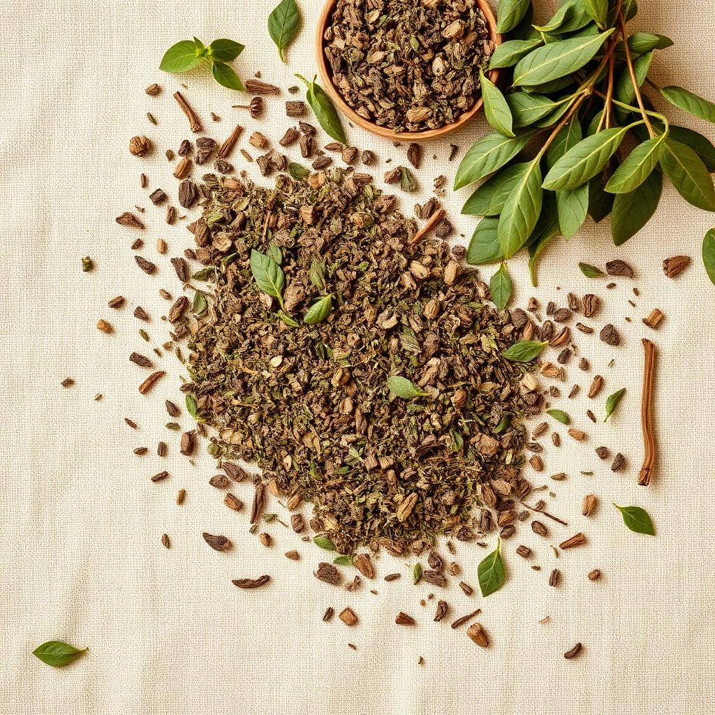 Herbs growing in the field